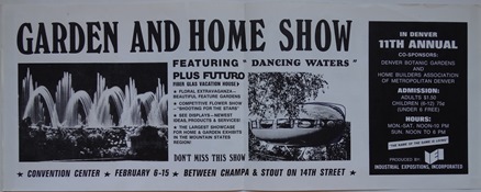 Double Sided Window Poster - Colorado Garden & Home Show - Feb 1970