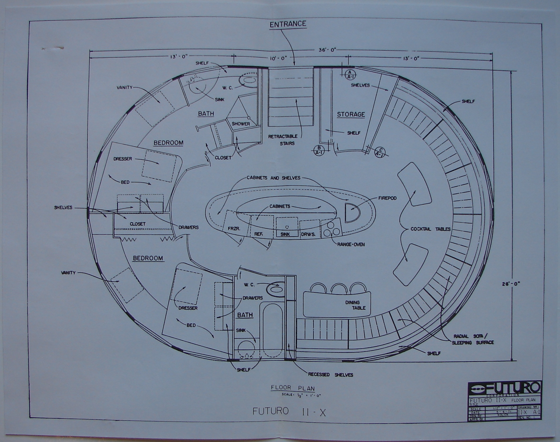 Architectural Plan - Futuro II-X - Floor Plan