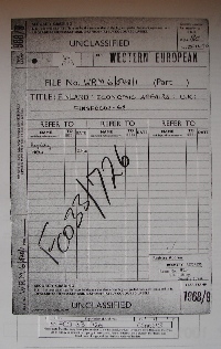 UK National Archives - File Copy Cover Sheet