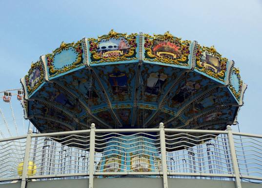 Merry-Go-Round Morey's Pier 1974 - Has Photo Of Futuro As Part Of Plenet Of The Apes Ride - Gerrie Vernon Facebook 081116